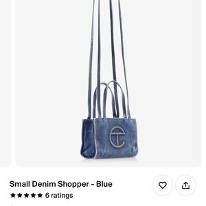 Telfar Small Denim Shopper Bag